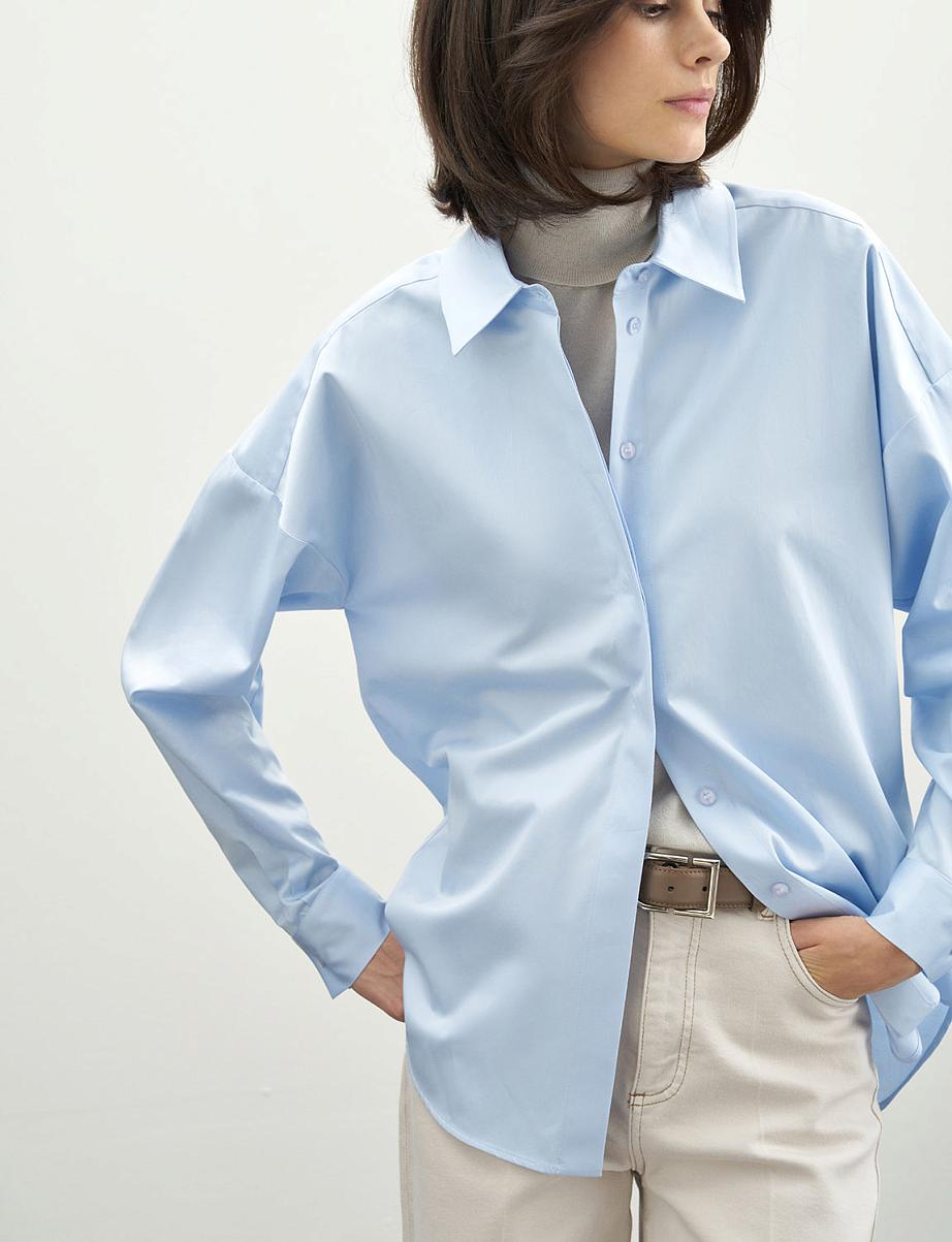 Рубашка оверсайз из хлопка