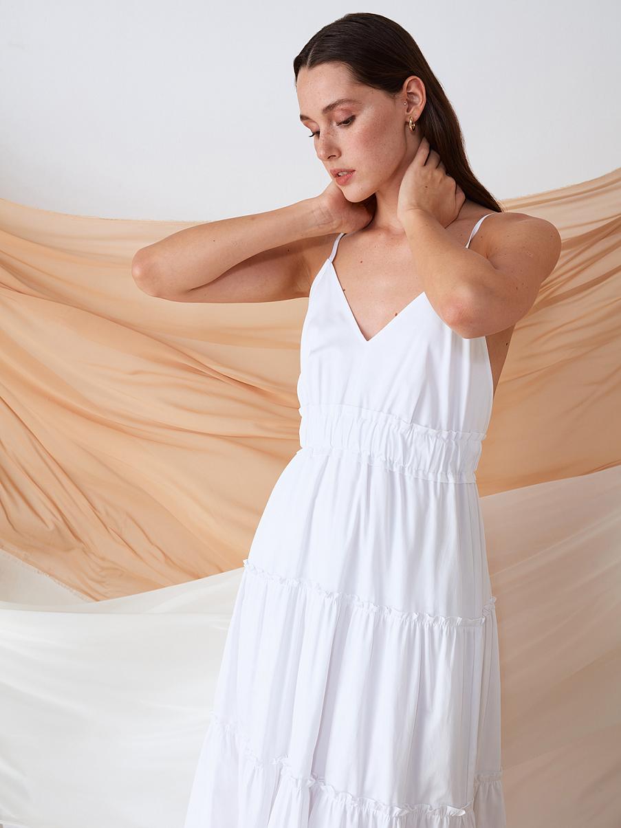 Хлопковый сарафан с открытой спиной