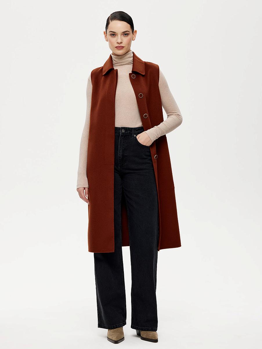 Пальто-жилетка из шерсти и кашемира