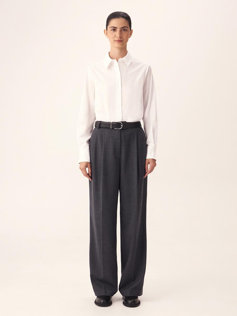 Рубашка из хлопка прямого кроя