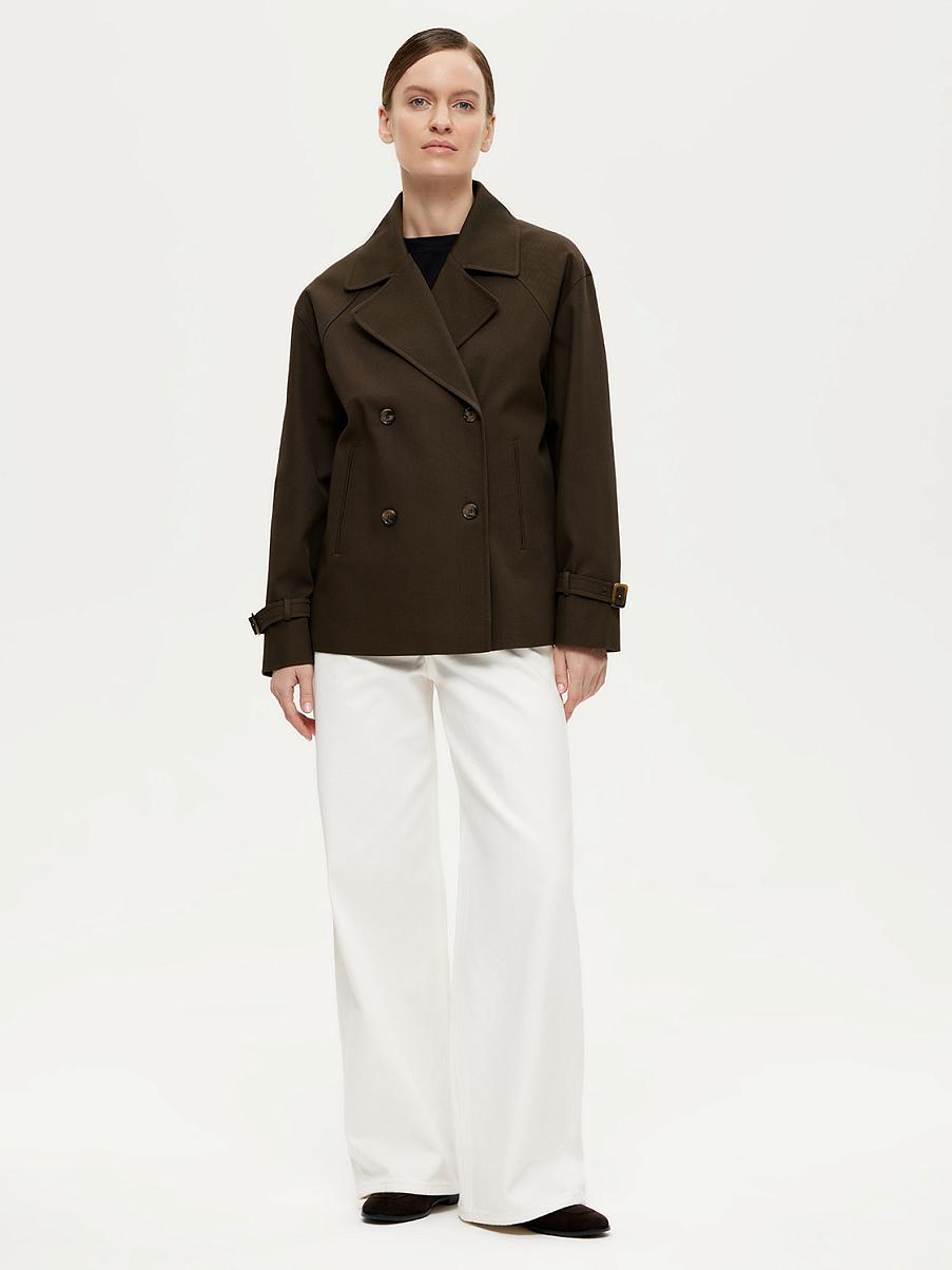 Укороченный хлопковый тренч