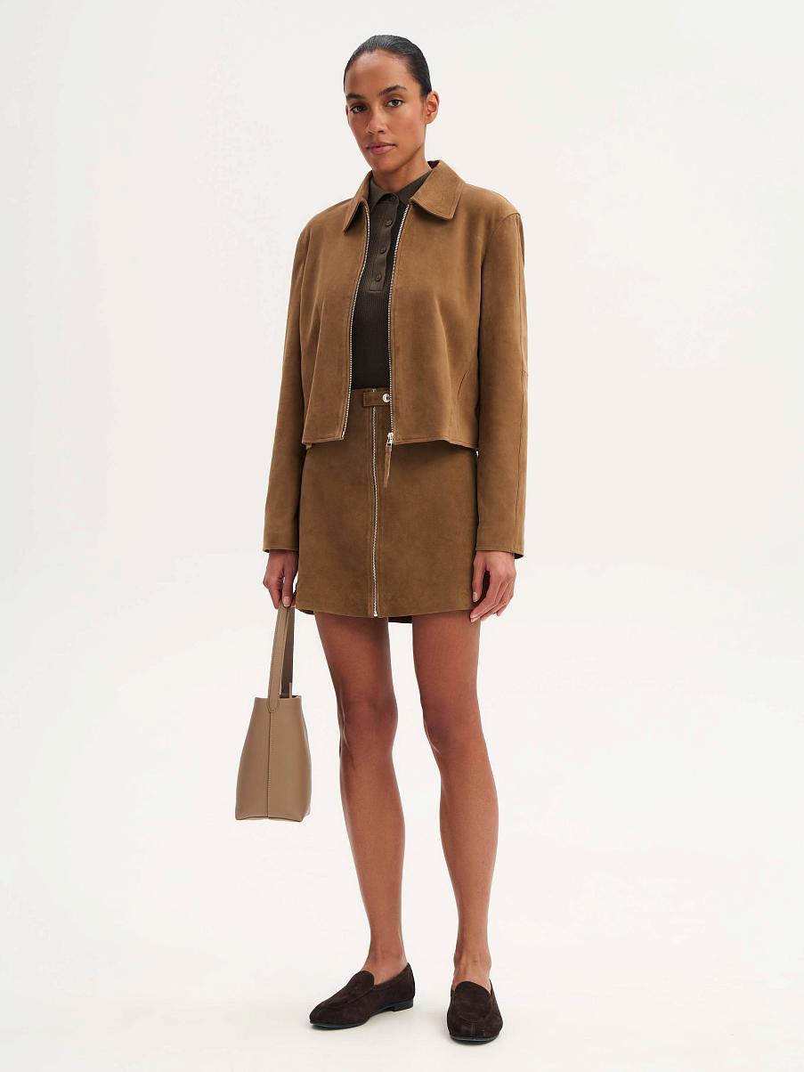Юбка мини из замши