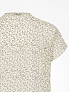 Блуза с коротким рукавом и цветочным узором