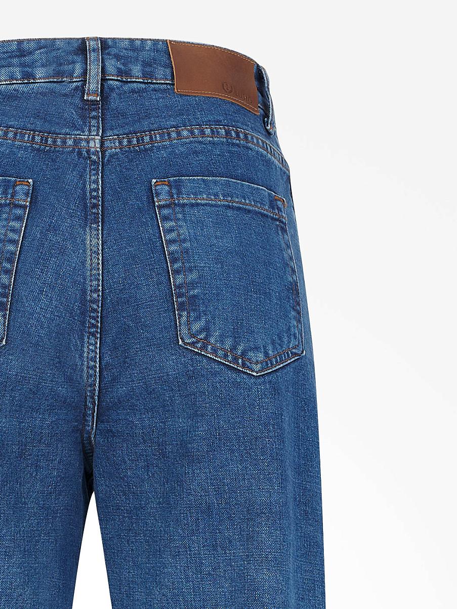 Прямые хлопковые джинсы со стрелками