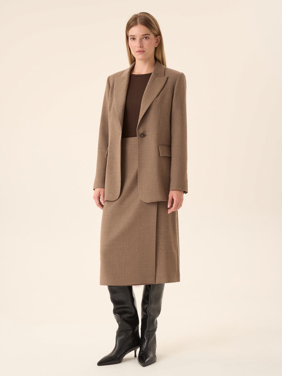 Юбка с запахом длины миди