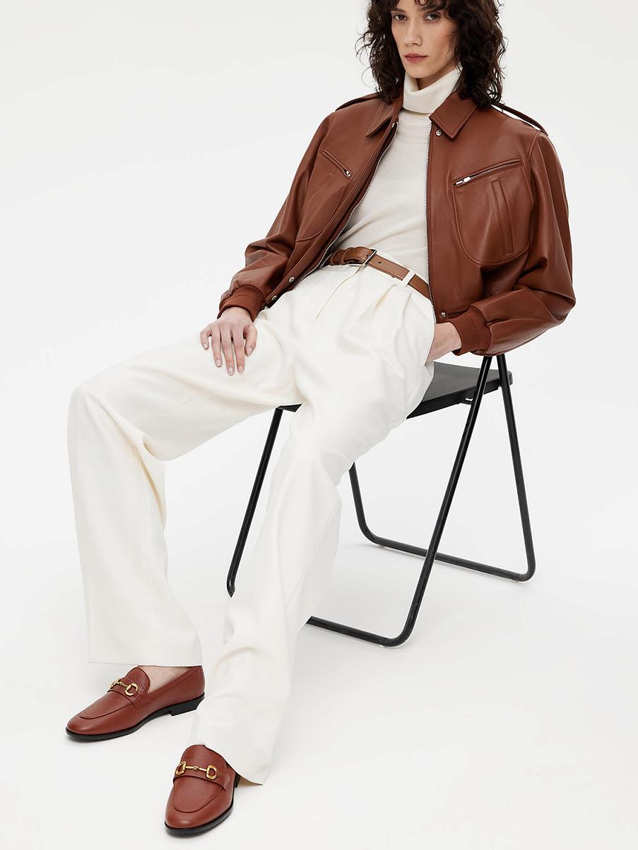 Лоферы из кожи