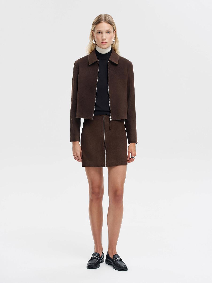 Юбка из замши 