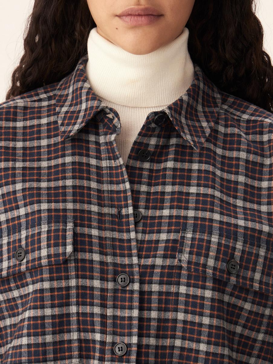 Рубашка из хлопка с карманами