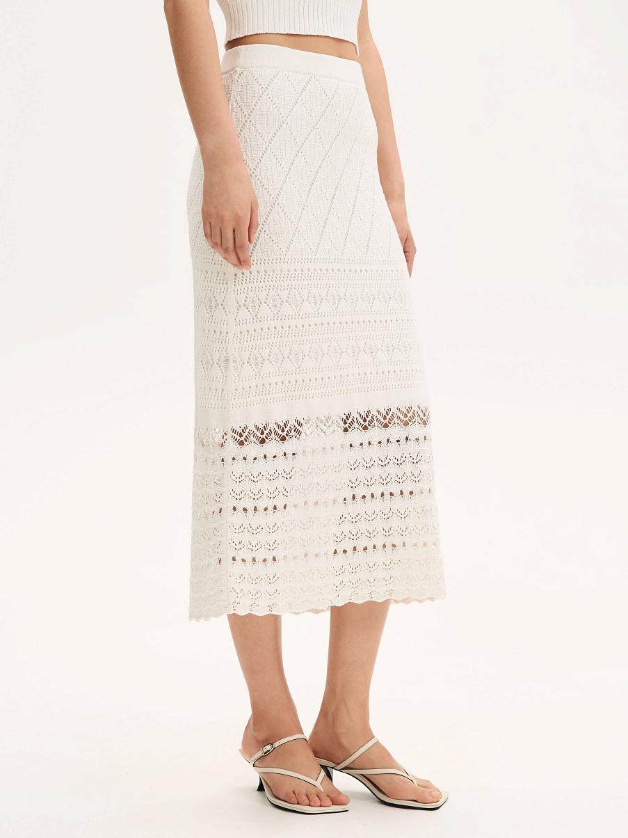 Юбка кружевная миди