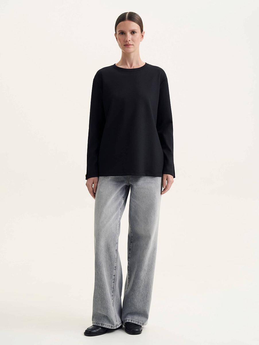 Лонгслив прямого кроя