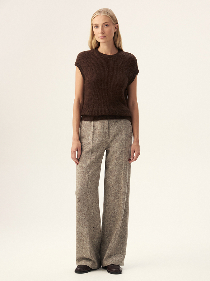 LWWS-072008 Трикотажная блузка (коричневый, L)