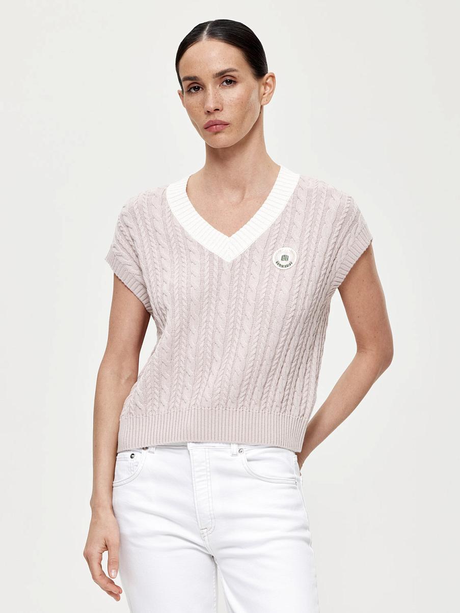 Трикотажный вязаный жилет