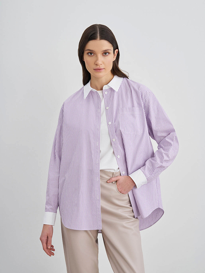 LSSS-102002 Рубашка (лиловый, S)