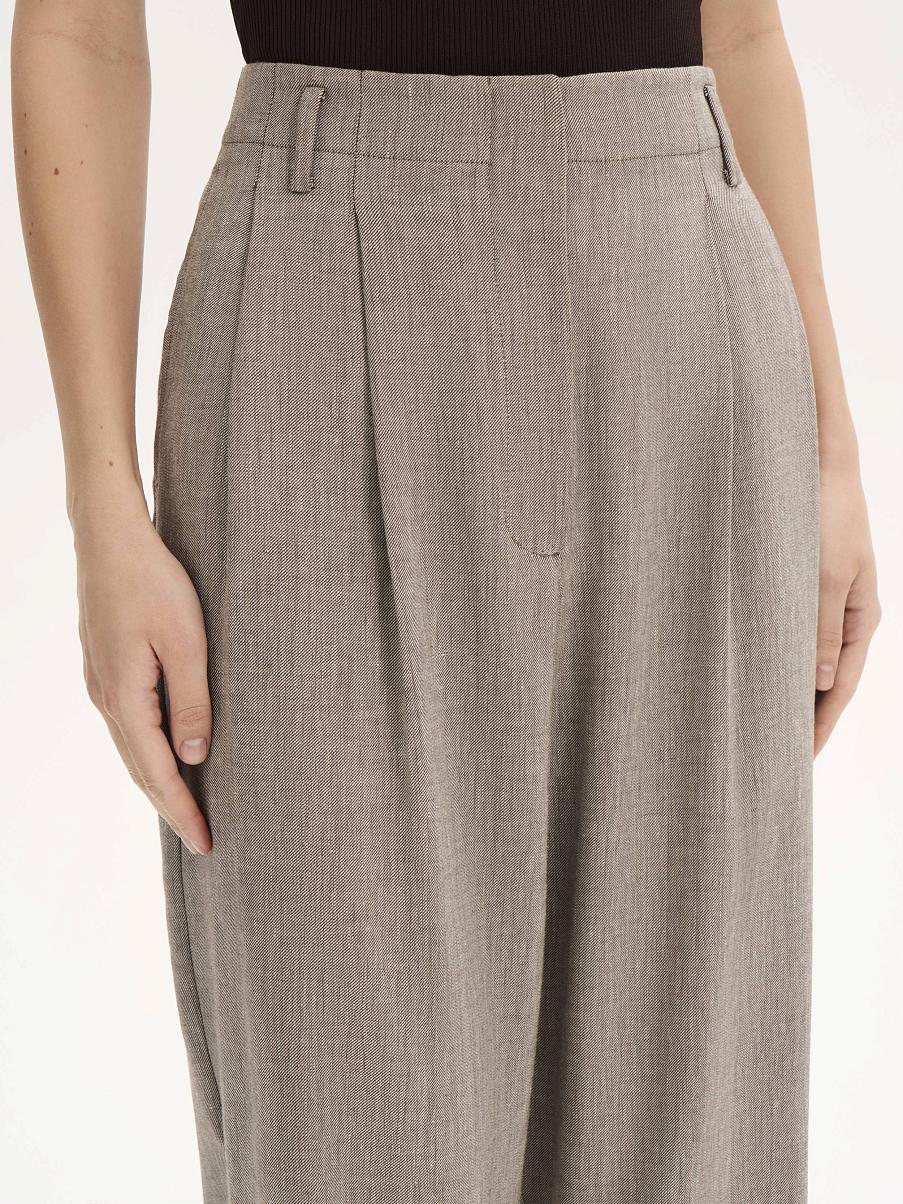 Брюки льняные