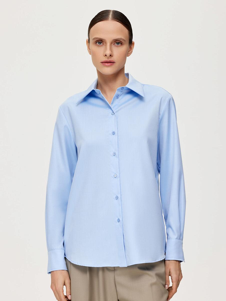 Хлопковая рубашка прямого кроя