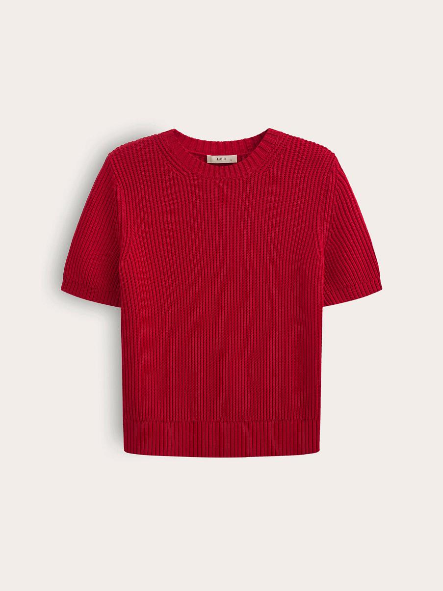 Топ трикотажный в рубчик