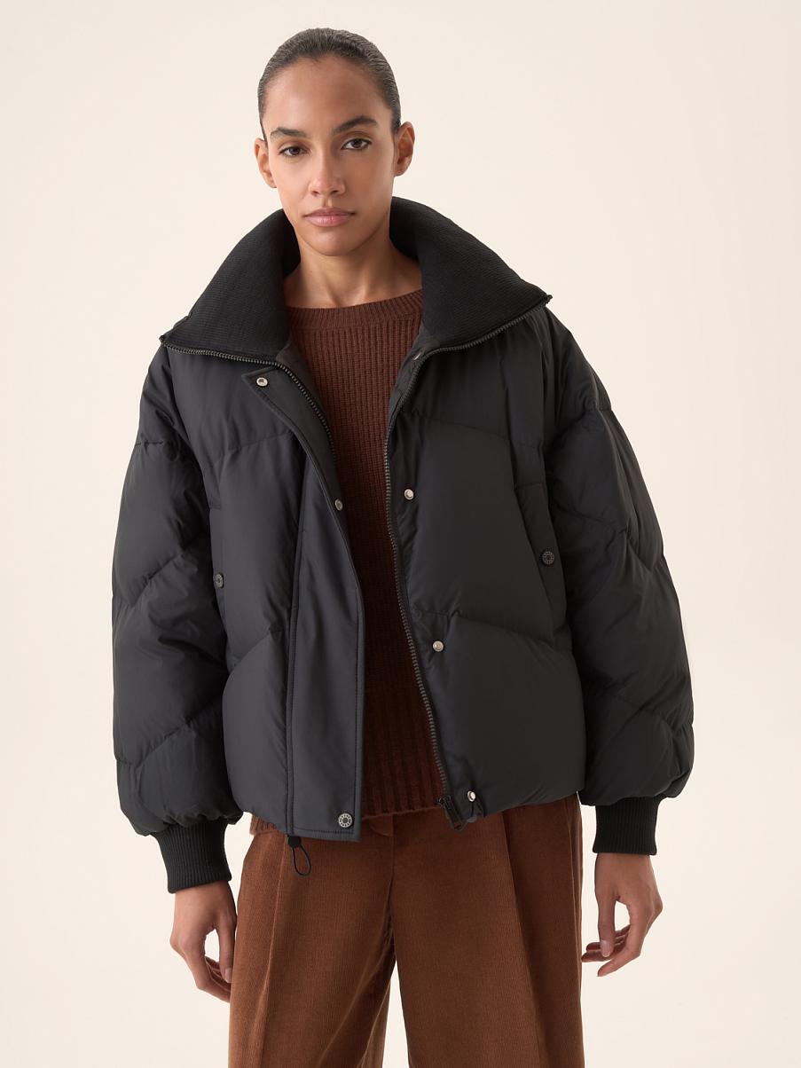 Куртка укороченная с наполнителем из пуха и пера белой утки