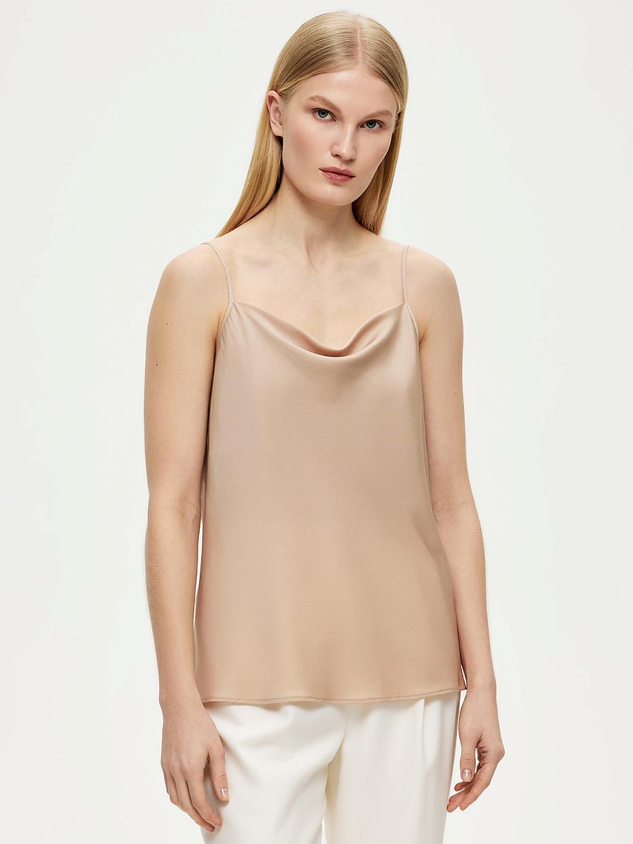 Шелковый топ на бретелях