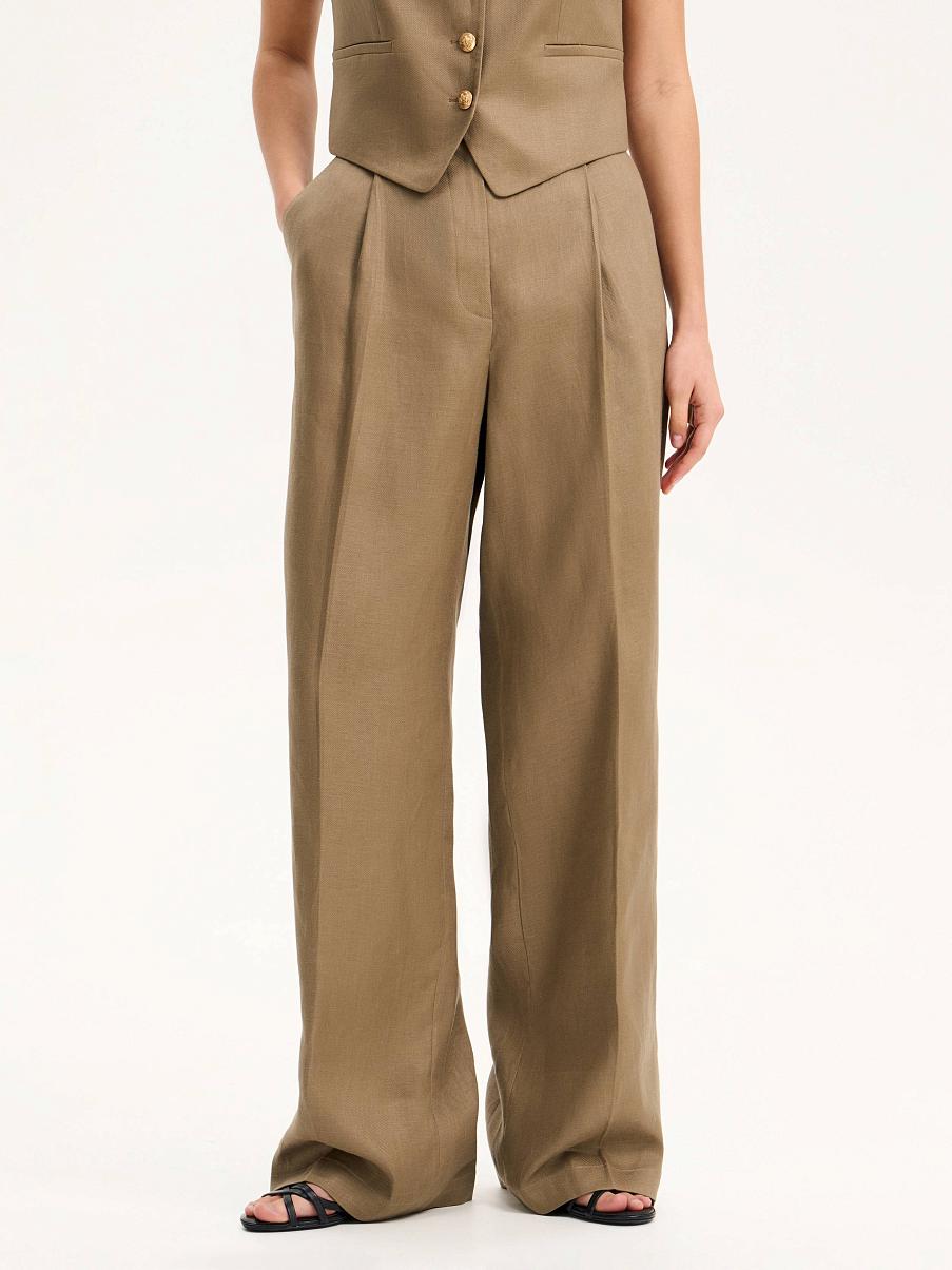 Брюки льняные