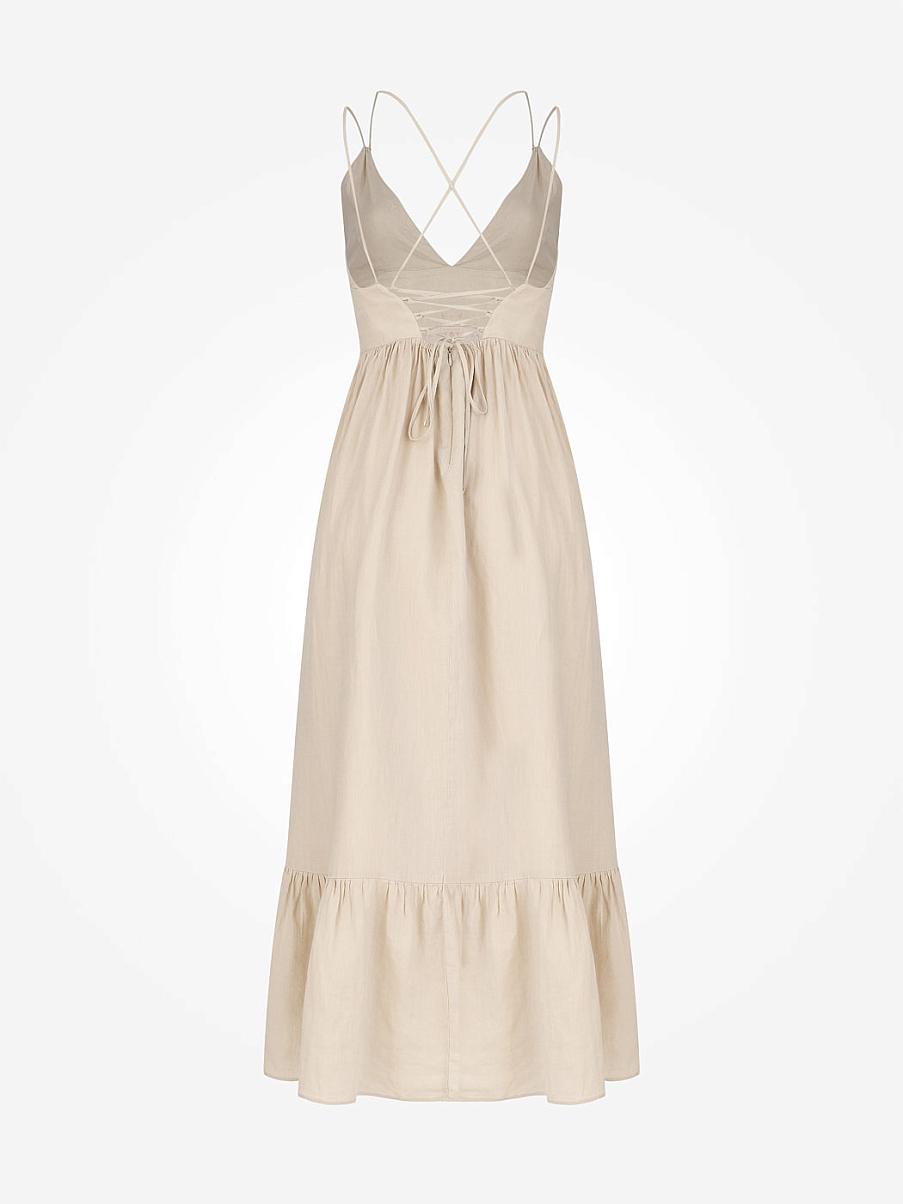 Сарафан макси изо льна и хлопка