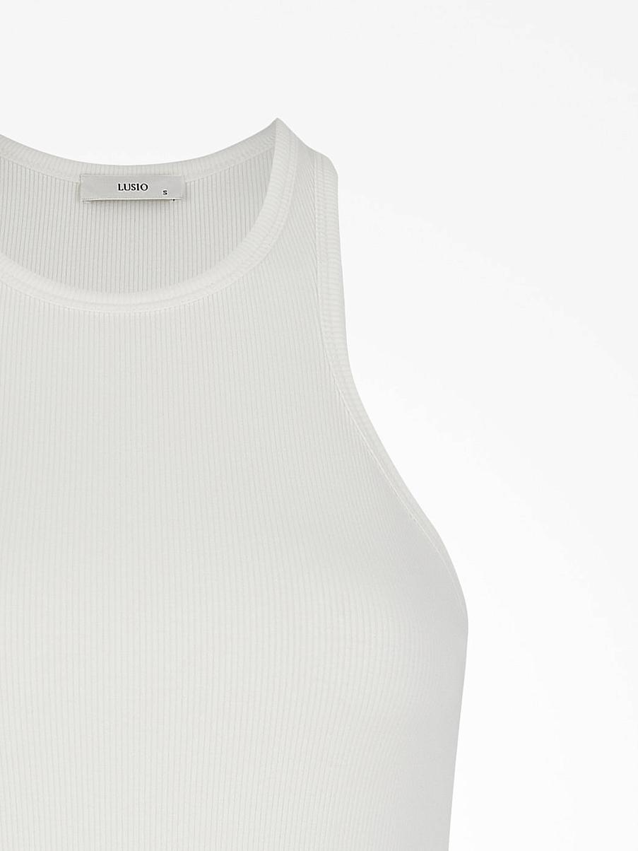 Хлопковый топ в рубчик