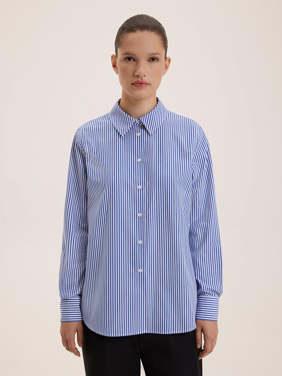 Рубашка в полоску из хлопка