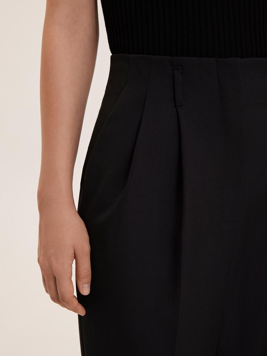 Широкие брюки из шерсти