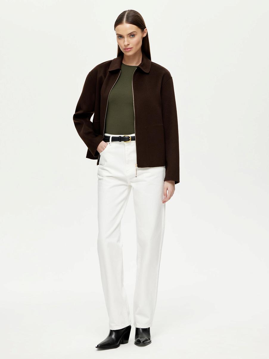 Трикотажный топ в рубчик