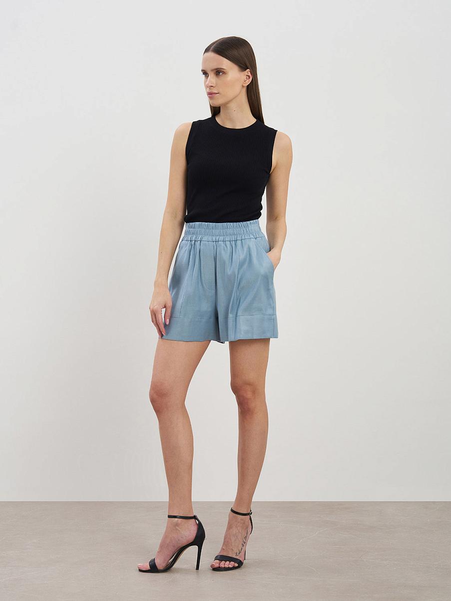 Шорты изо льна с карманами