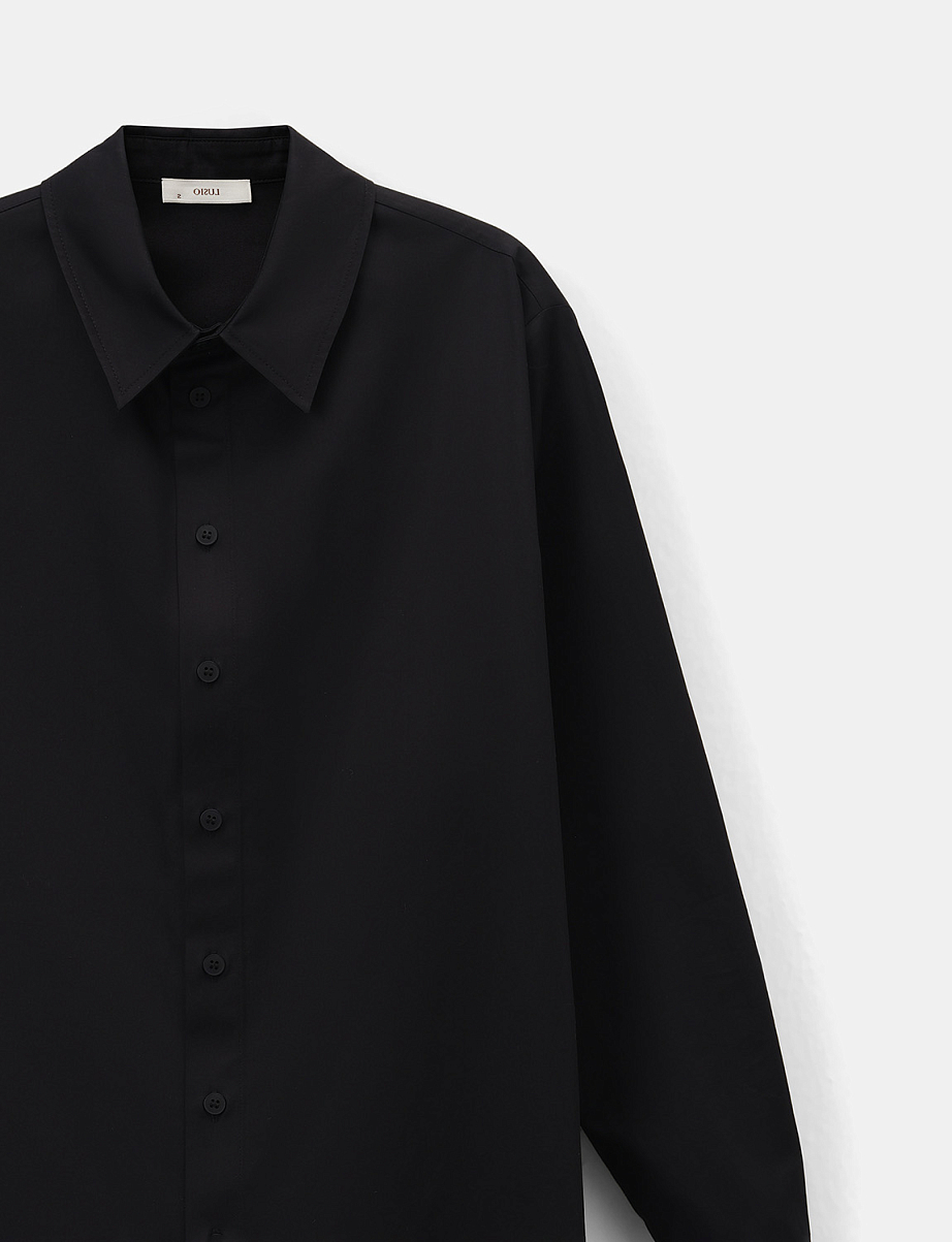 Хлопковая рубашка прямого кроя