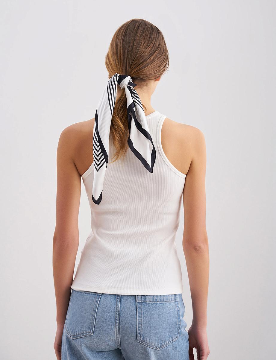 Хлопковый топ в рубчик