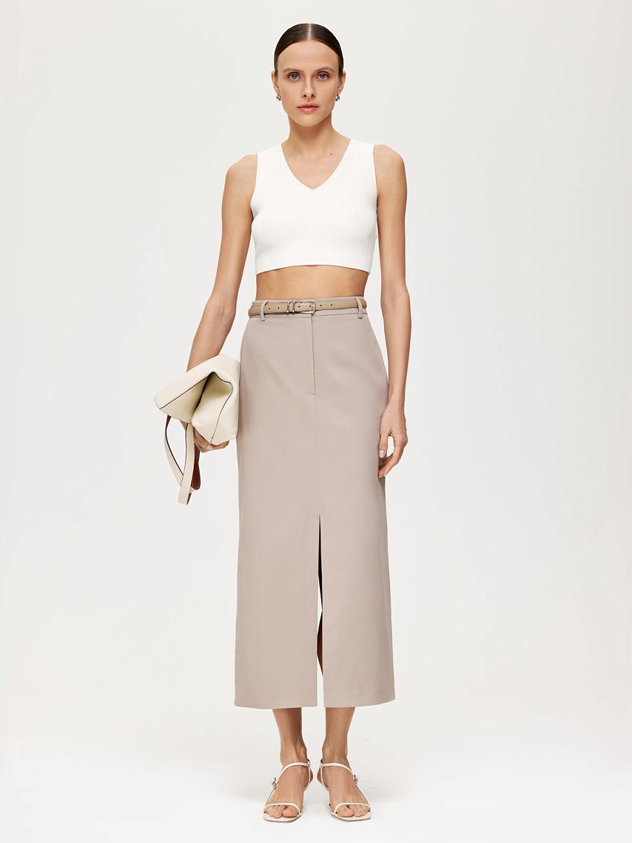 Юбка миди с разрезами