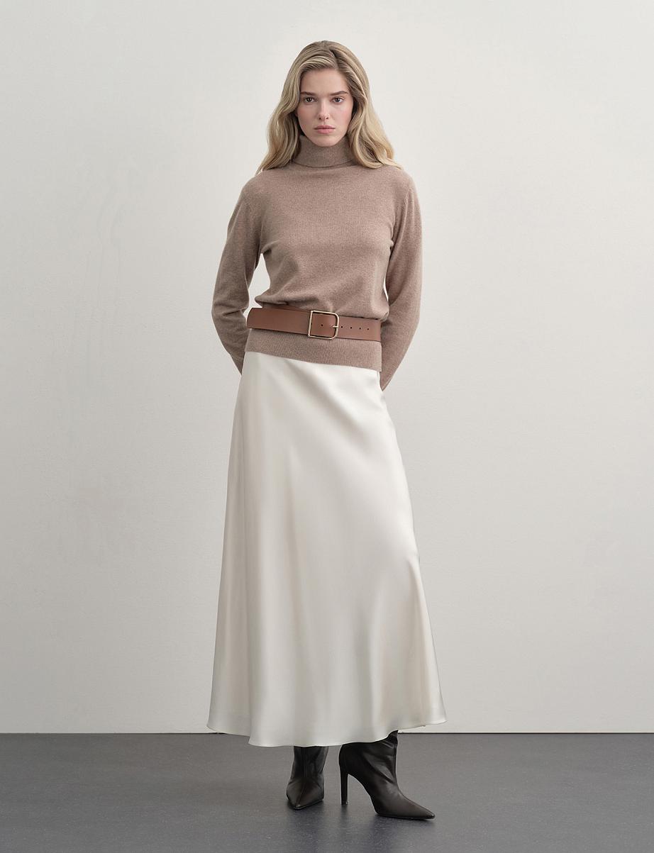 Атласная юбка макси