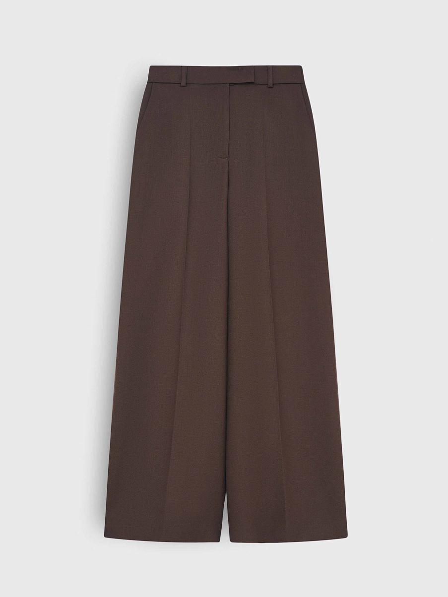 Брюки широкие из шерсти