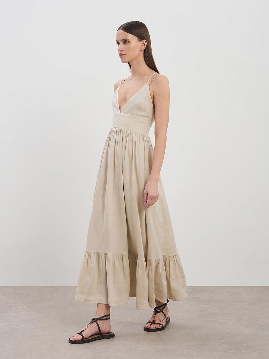 Сарафан макси изо льна и хлопка