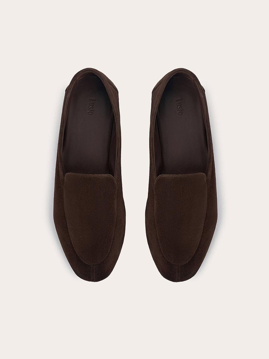 Лоферы из замши