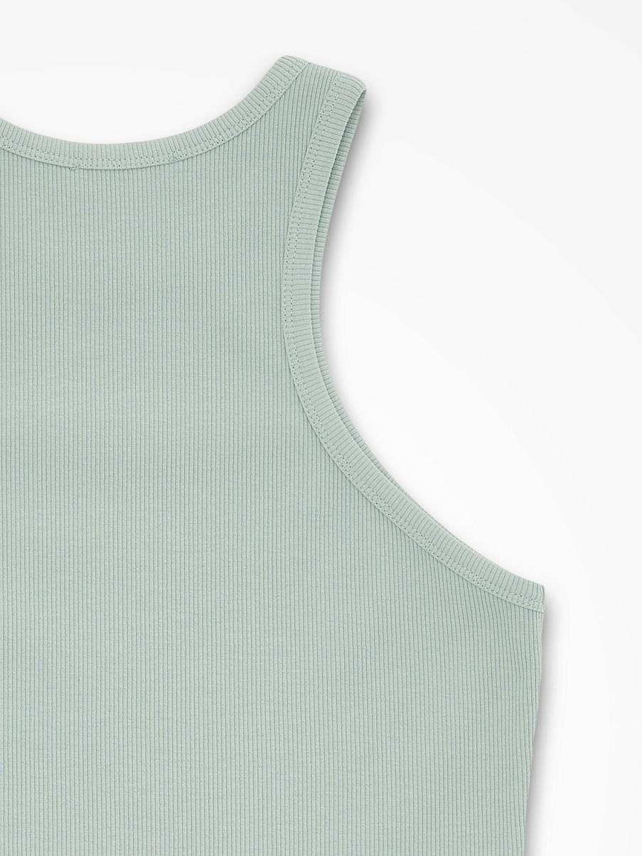 Хлопковый топ в рубчик