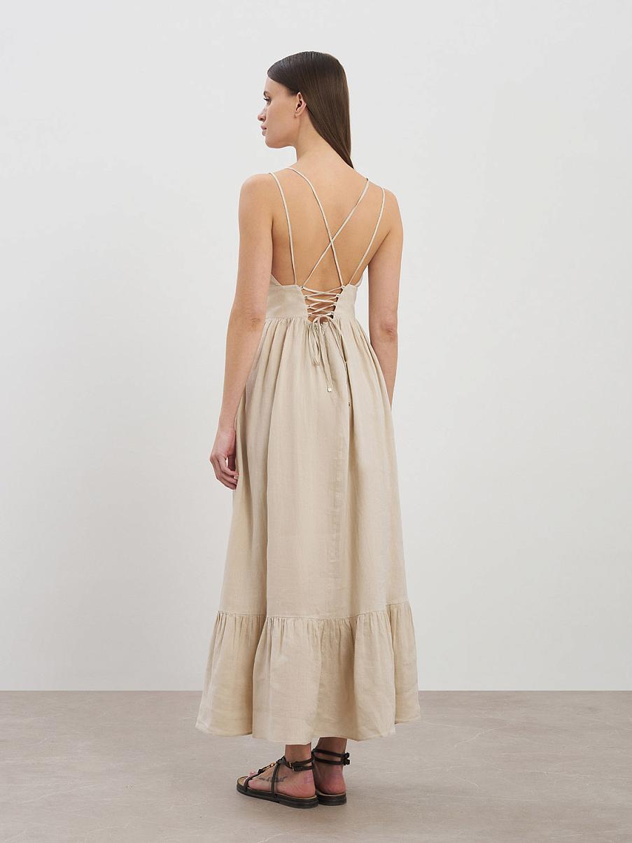 Сарафан макси изо льна и хлопка