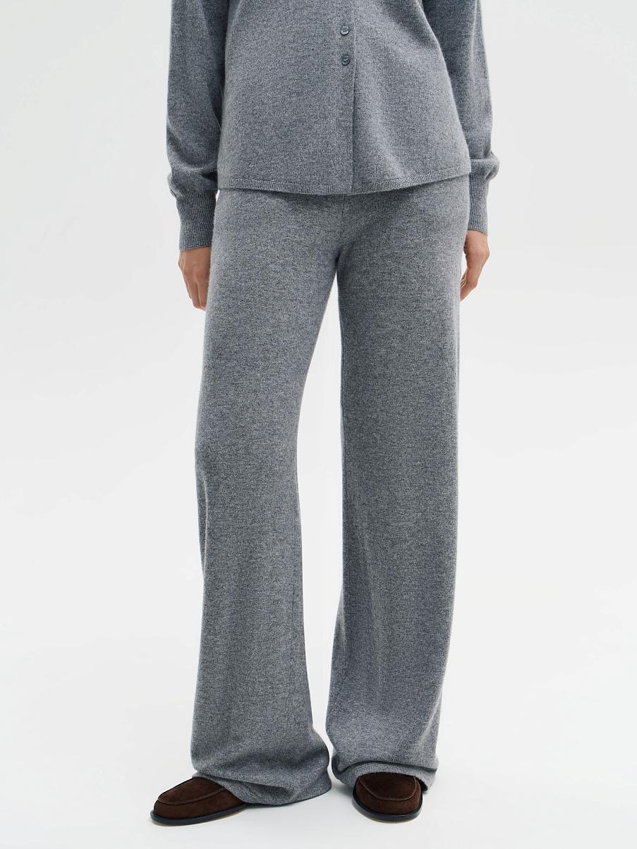 Брюки прямые из шерсти с кашемиром