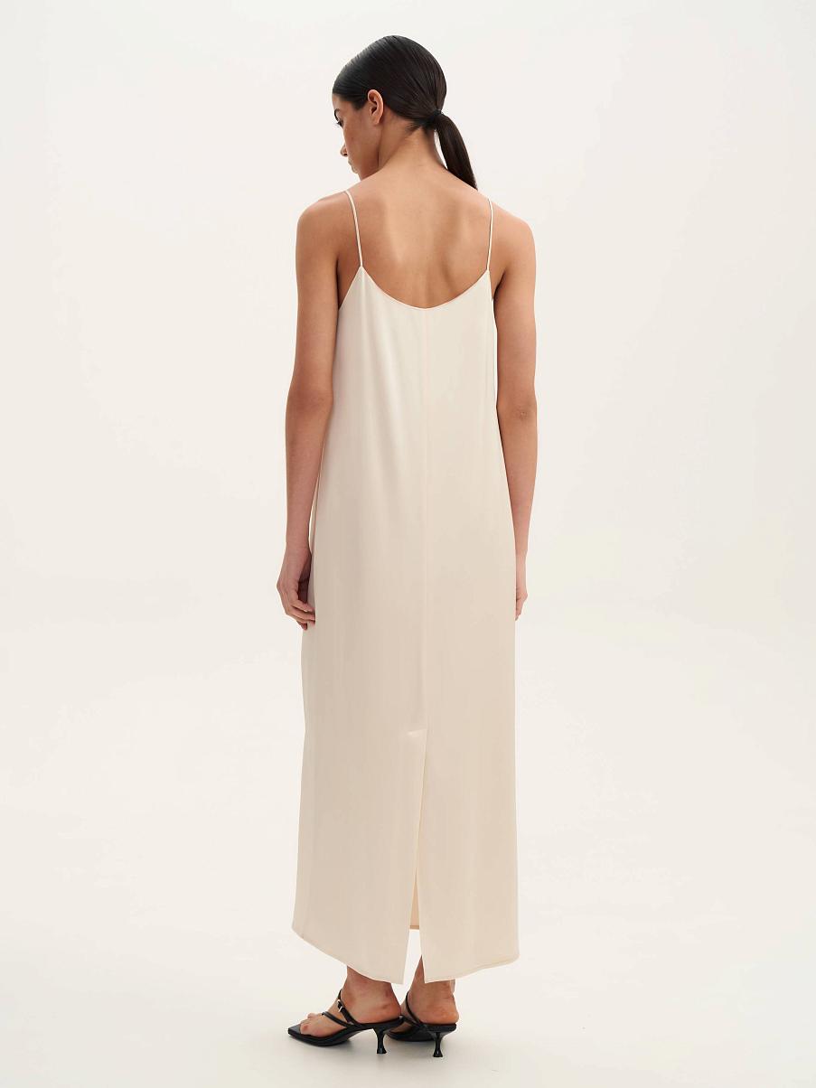 Платье миди из шелка