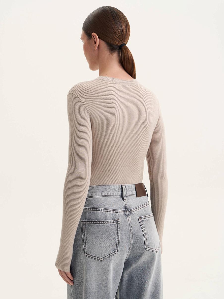 Облегающий джемпер в рубчик