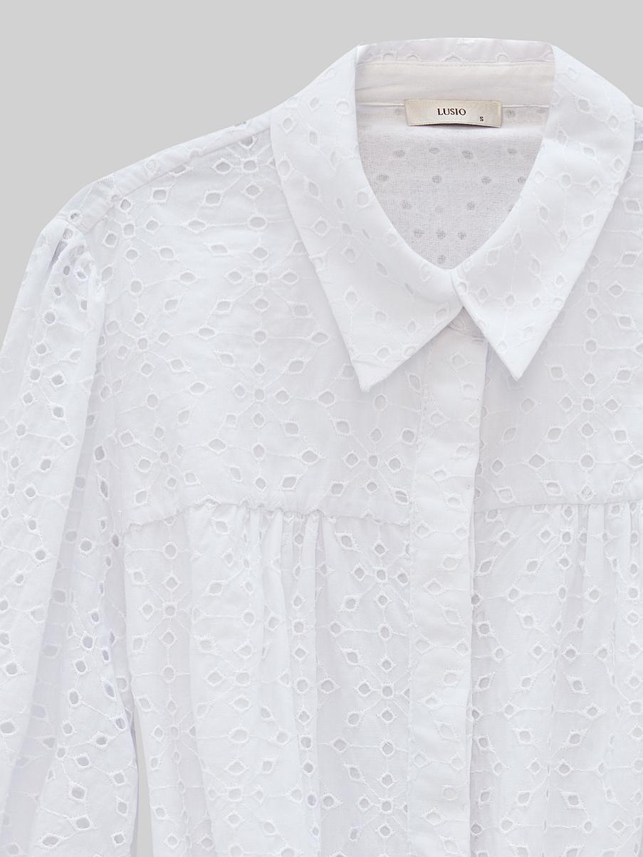 Хлопковое кружевное платье мини