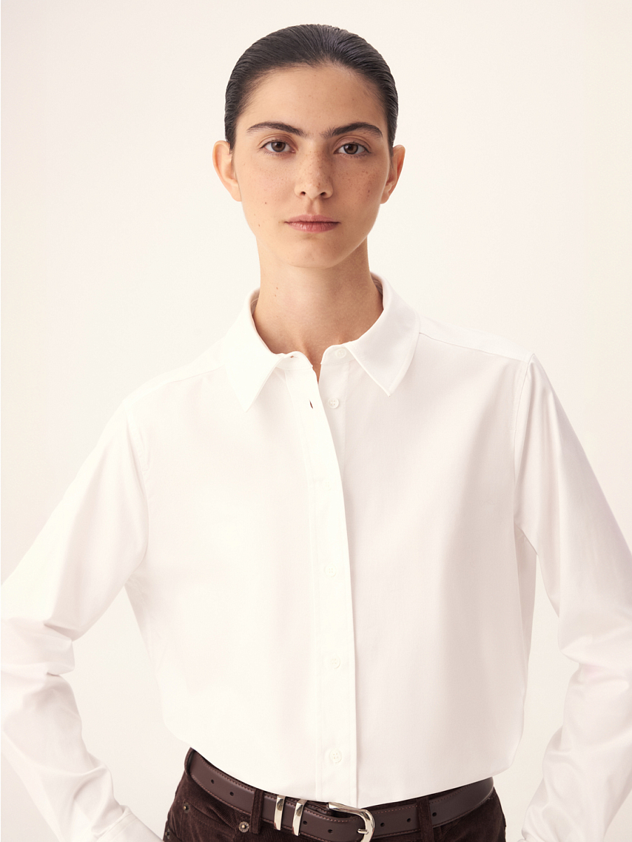 Хлопковая рубашка оверсайз