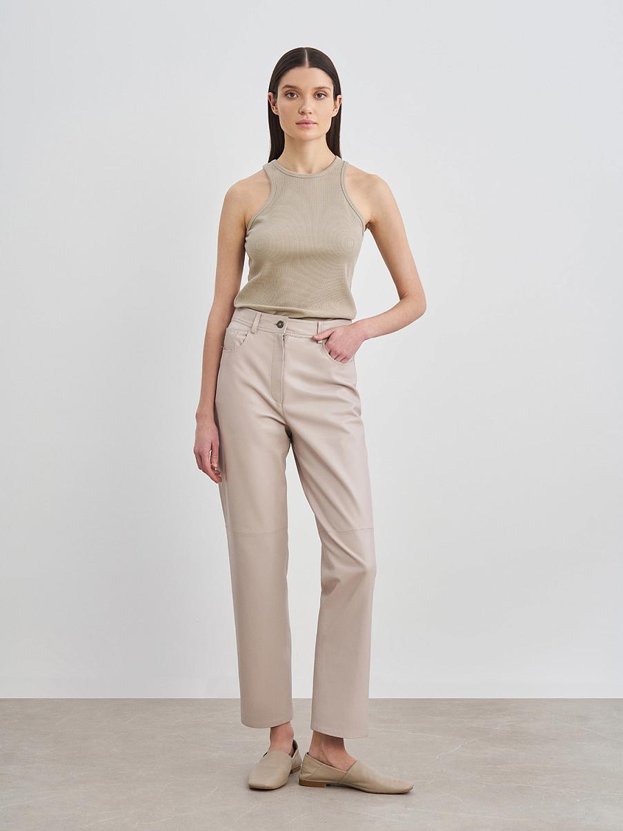 Хлопковый топ в рубчик