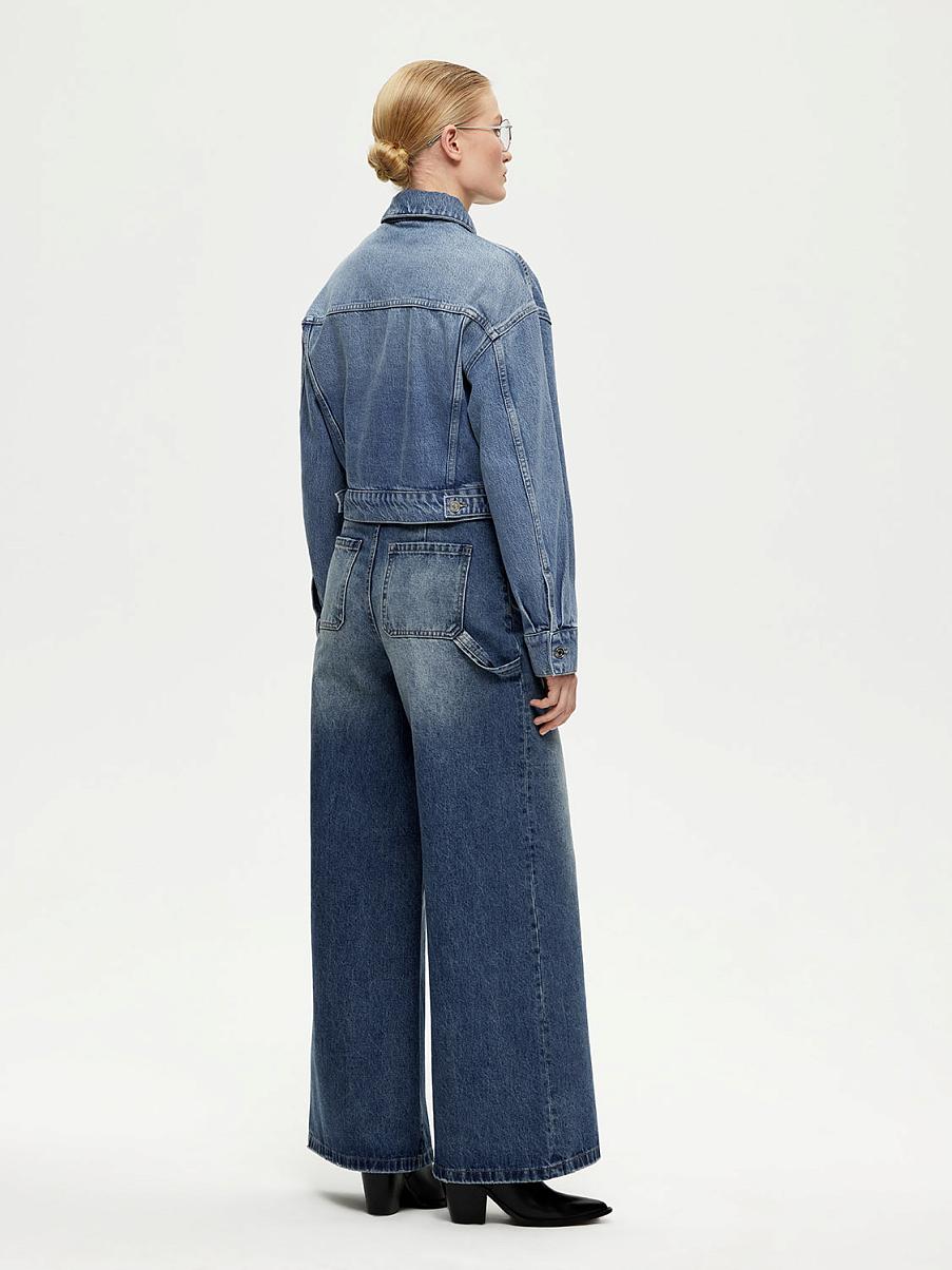 Укороченная джинсовая куртка