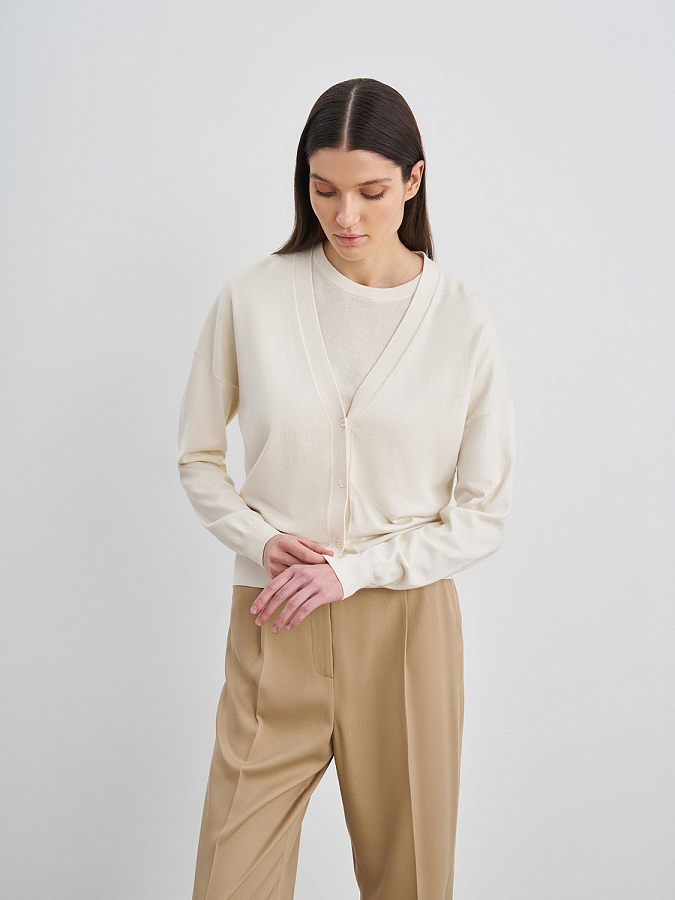 LSCW-200002 Кардиган (белый, XS)