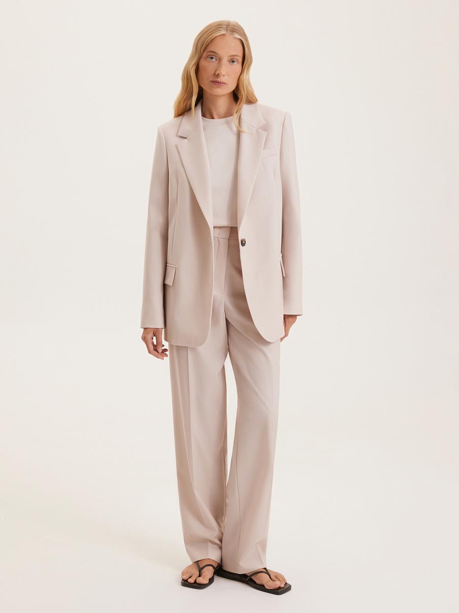 Однобортный жакет из шерсти