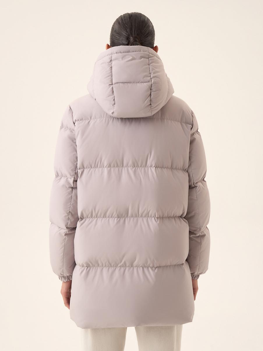 Куртка с воротником-стойкой и капюшоном