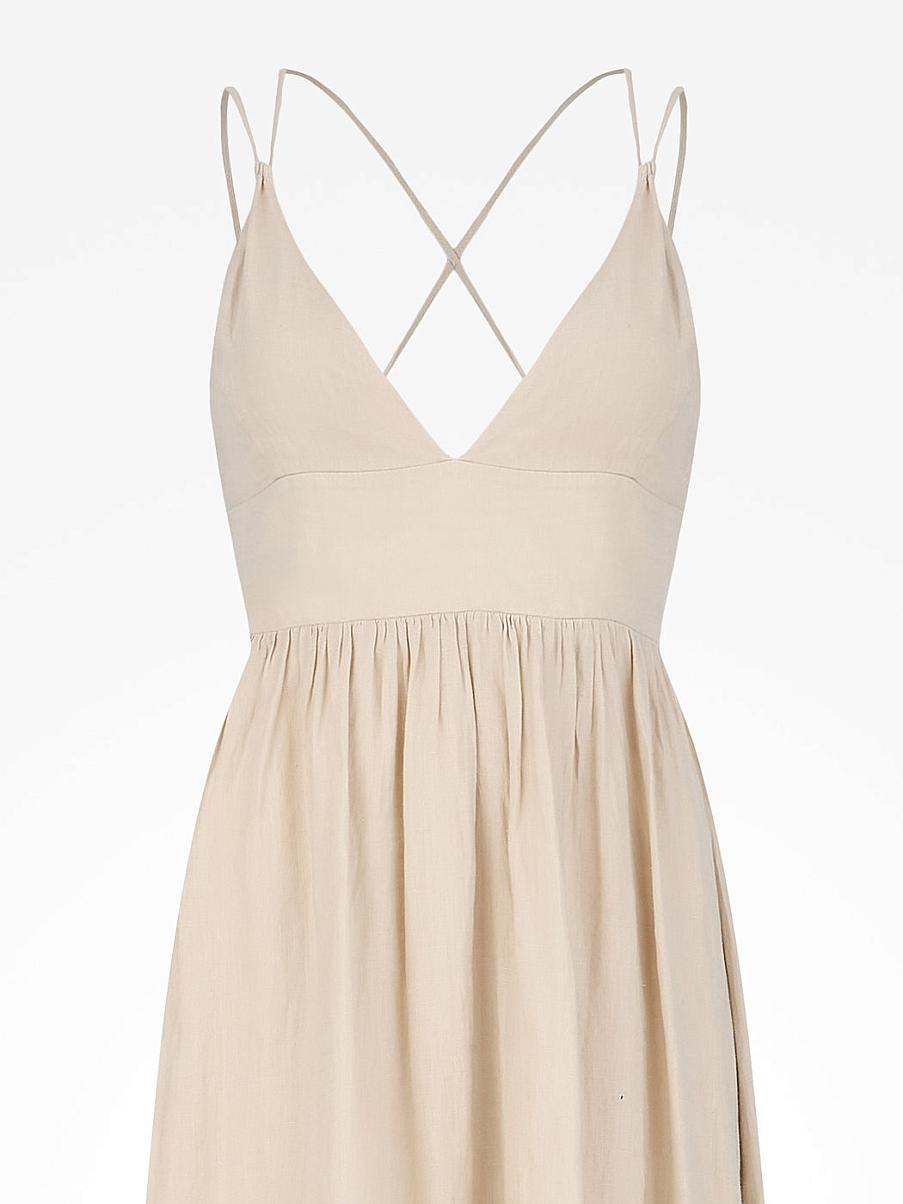 Сарафан макси изо льна и хлопка