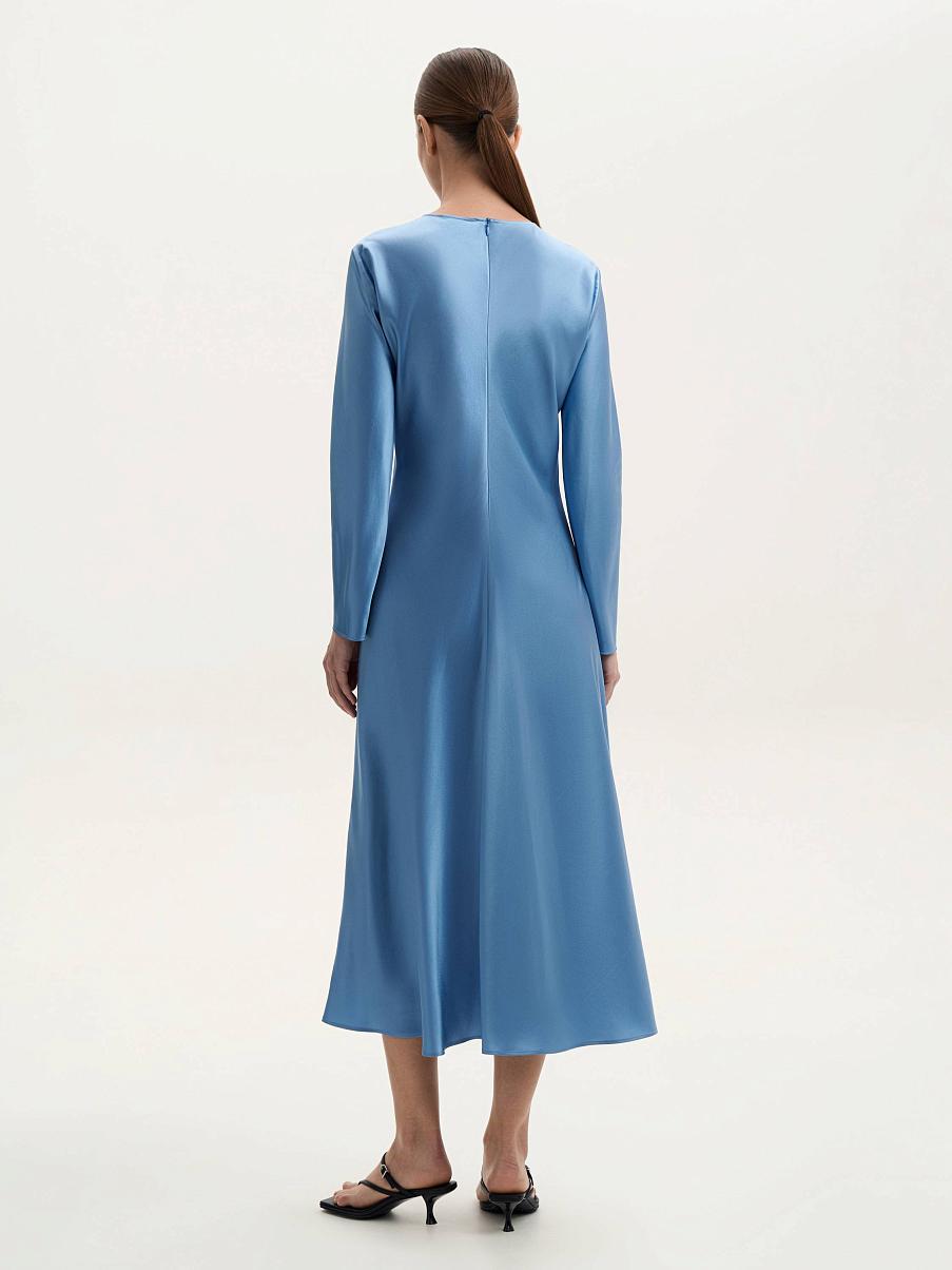 Платье миди из шелка